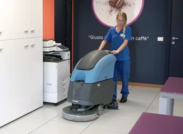 a woman cleaning